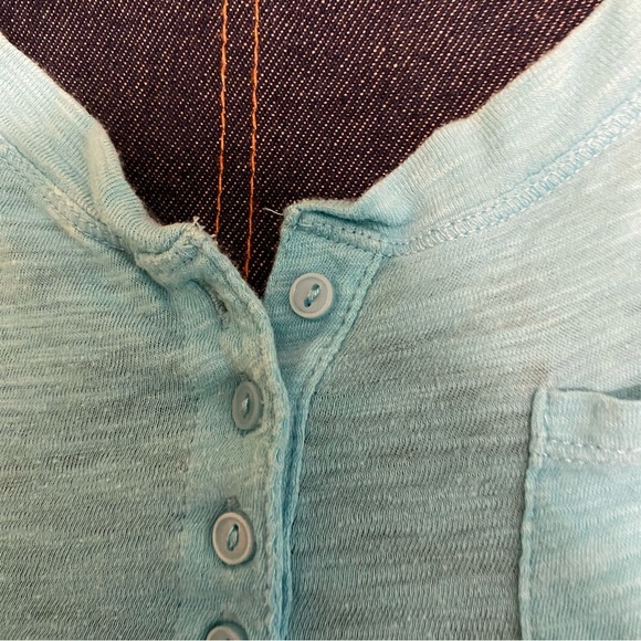 Baby Blue Sheer Vneck - Picture 8 of 8